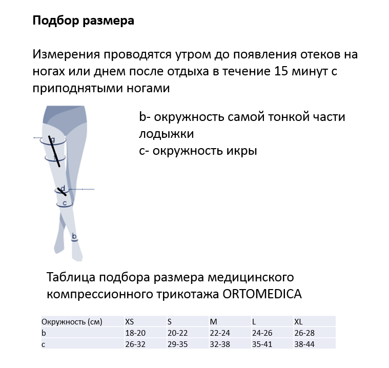 Компрессионные гольфы L1.AD.1 ORTOMEDICA , 1 класс купить в OrtoMir24